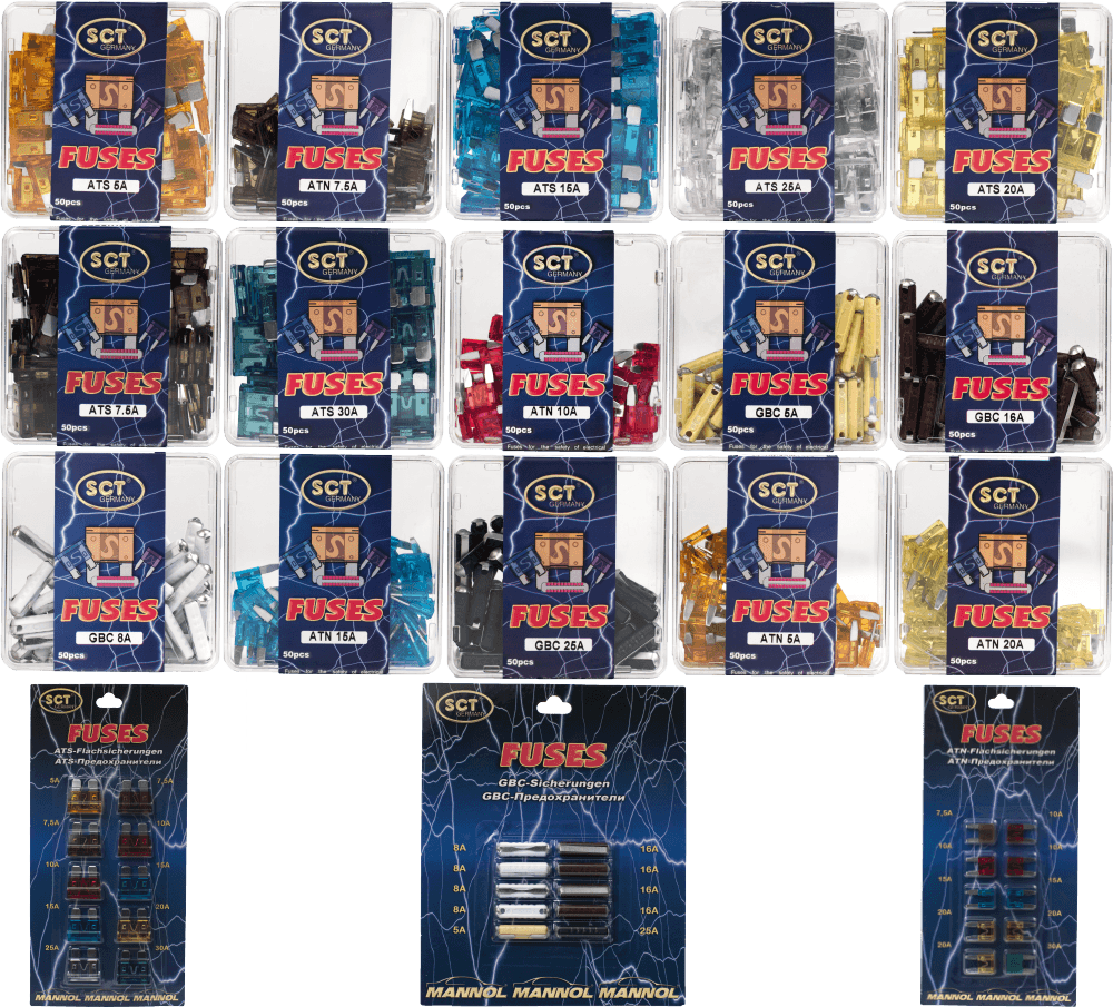 MANNOL 9503 ATS Fuse запобіжники 1комп.(10шт) ПЛОСКИЙ ВЕЛИКИЙ