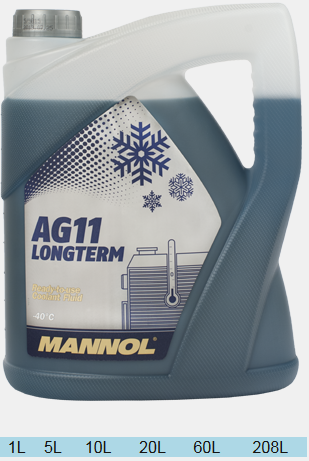MANNOL Antifreeze AG 11 -40(blue) 5л. блакитний  4011