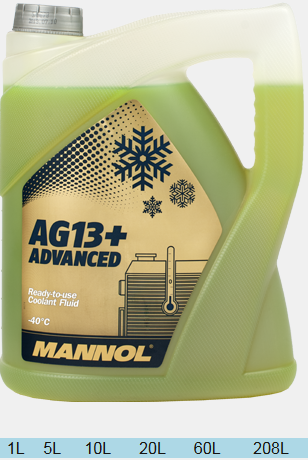 MANNOL Antifreeze AG 13+  (40С) Advanced 1л.жовтий 4014