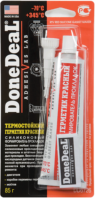 DD6726 термостійкий герметик червоний 85г.
