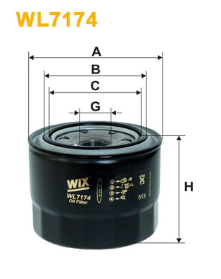 WIX Фільтр масляний WL 7174