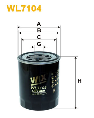 WIX Фільтр масляний WL 7104
