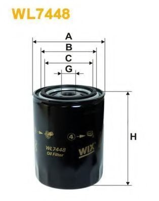 WIX Фільтр масляний WL 7448