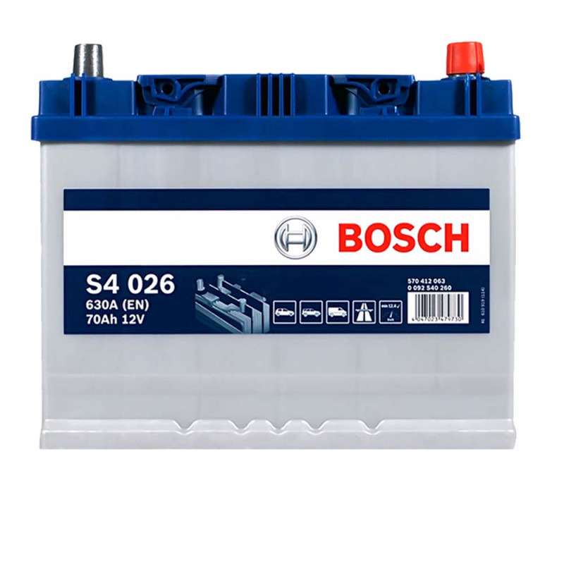 Акумулятор BOSCH S4 6CT-70Aз ASIA 630A (0 092 S40 260) евро