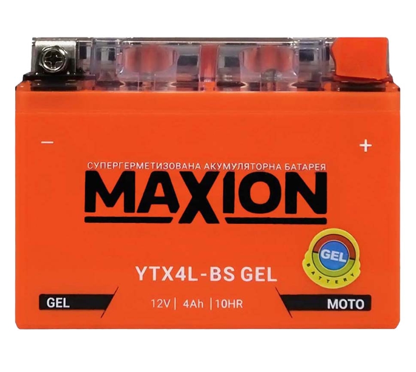 MAXION MOTO MXBM-YTX 4L-BS(GEL) 12V 4AН 50А