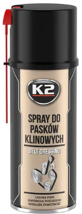 K2 W126  BELT DRESSING Засіб для змащення клинових ременів 400мл.