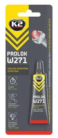 K2 BOND PROLOK Клей (фіксатор) різьбових зєднань W271/275HIGH STRENGTH 6 мл(B151)