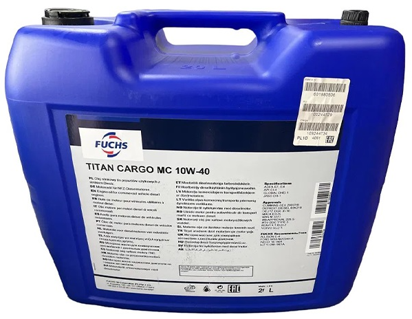 FUCHS TITAN Cargo MC 10W-40 кан.20л (Євро-3)