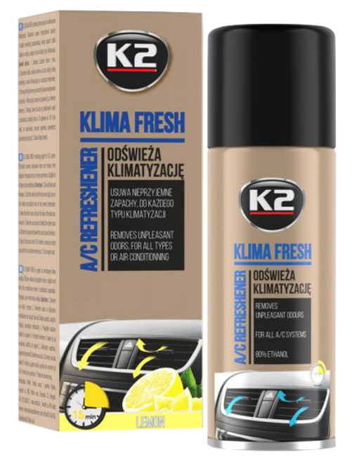 K2 Освіжувач системи кондиціонування "лимон"/PERFECT KLIMA FRESH 150ML 150мл