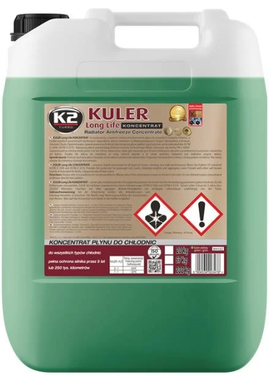 K2  Антифриз (зелений) /K2 TURBO KULER LONG LIFE -35C 20KG GREEN