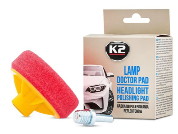 K2 K533 Губка для полірування фар/LAMP DOCTOR PAD 80mm