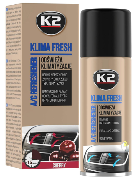 K2 Освіжувач системи кондиціонування "вишня"/PERFECT KLIMA FRESH 150ML CHERRY