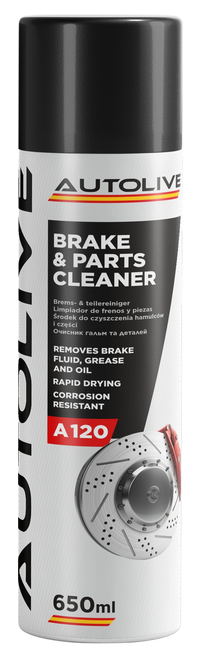 AUTOLIVE Очисник деталей гальмівної системи A120 BRAKE AND PARTS CLEANER 650 мл.