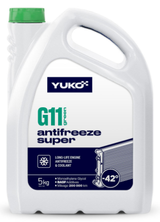 YUKO Antifreeze -40 Super G11зелений  5 кг каністра 5кг