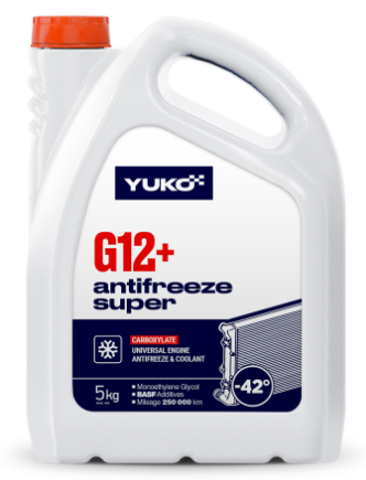 YUKO Antifreeze -40 Super G12+ червоний 5 кг каністра 5кг