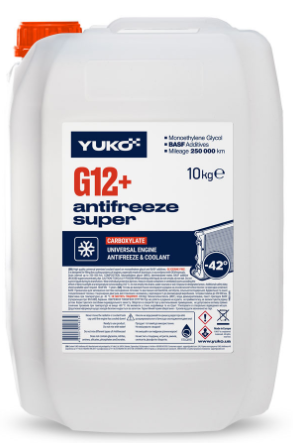 YUKO Antifreeze -40 Super G12+ червоний 10кг каністра 10кг