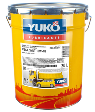 YUKO VEGA SYNT 10W-40  API SL/CF 17,5кг каністра 20л ПЕ