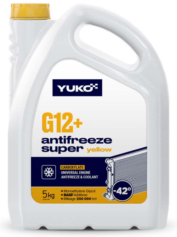 YUKO Antifreeze -40 Жовтий  5 кг Super G12+