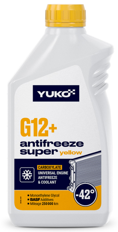 YUKO Antifreeze -40 Жовтий  1 кг Super G12+