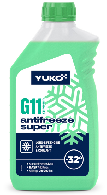 YUKO Antifreeze -32 (Super G11 зелений)   1л