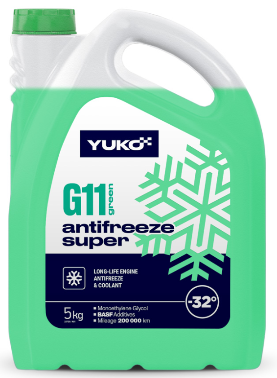 YUKO Antifreeze -32 (Super G11 зелений)  5л