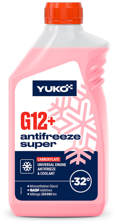 YUKO Antifreeze -32 (Super G12+ червоний)  1л