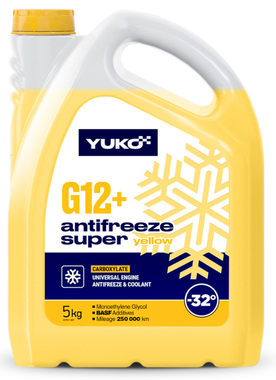 YUKO Antifreeze -32 (Super G12+ жовтий)  5л