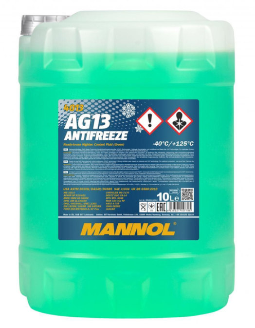 MANNOL Antifreeze AF  13 Hightec-40 10л. зелений 4013