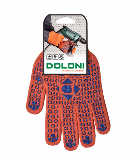 DOLONI 526 Рукавиці  трикотажні з крапкою