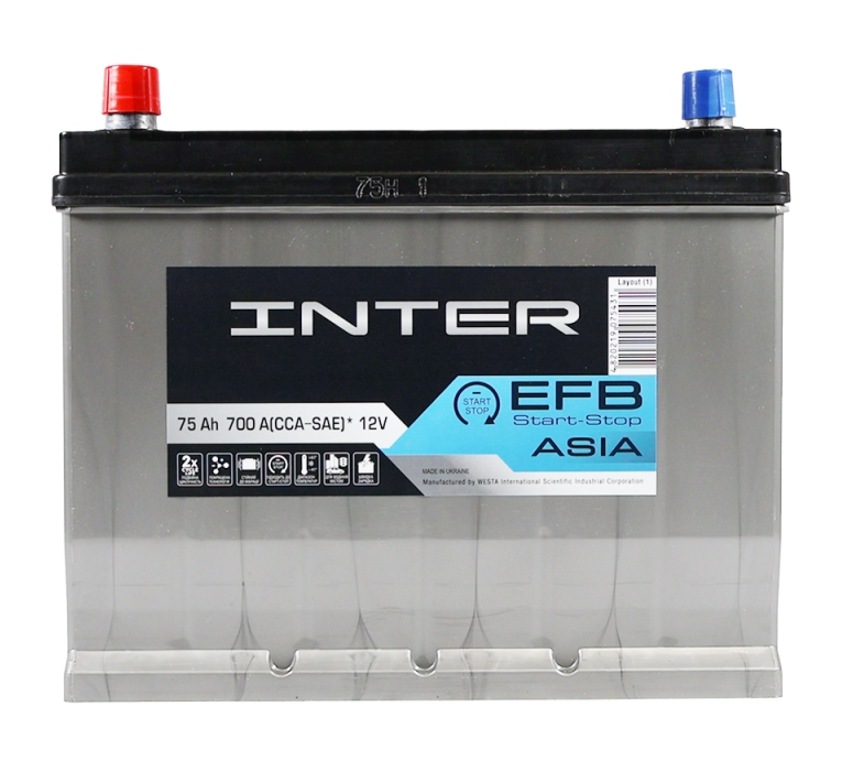 INTER Asia Premium  75Ah 700A L+ EFB (D26)
