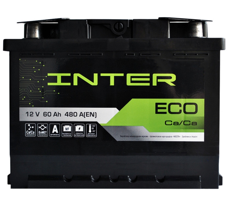 INTER Eco  60Ah 480A L+ (L2)