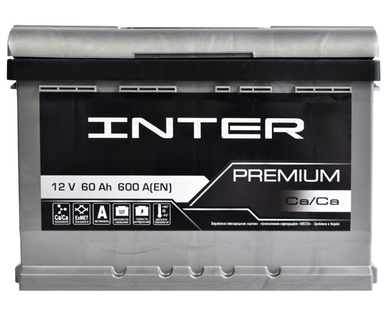 INTER Premium  60Ah 600A R+ (L2B)