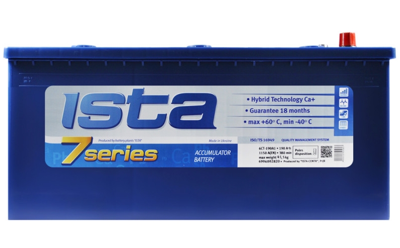 ISTA 7 Series (D5) 190Ah 1150A L+