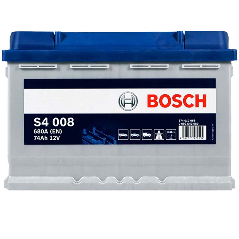 Акумулятор BOSCH (S40 080) (L3) 74Ah 680A R+