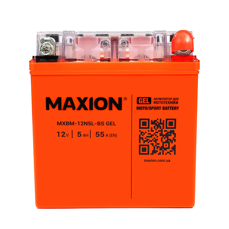 MAXION MXBM-12N 5L-BS GEL (12V, 5Ah, 120A)