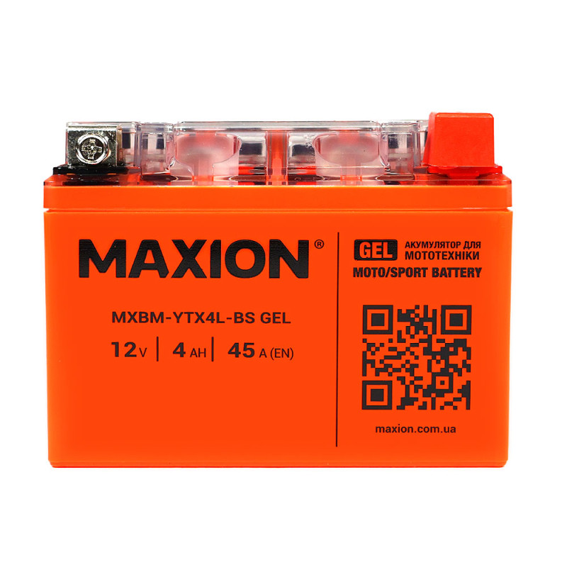 MAXION MXBM-YTX 4L-BS GEL (12V, 4Ah, 45A)