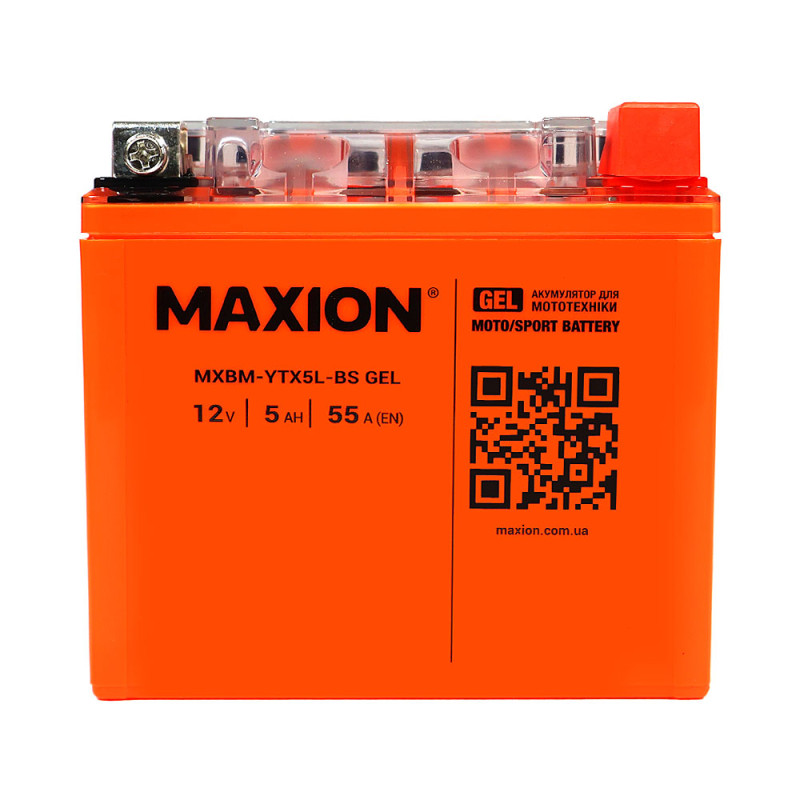 MAXION MXBM-YTX 5L-BS GEL (12V, 5Ah, 55A)