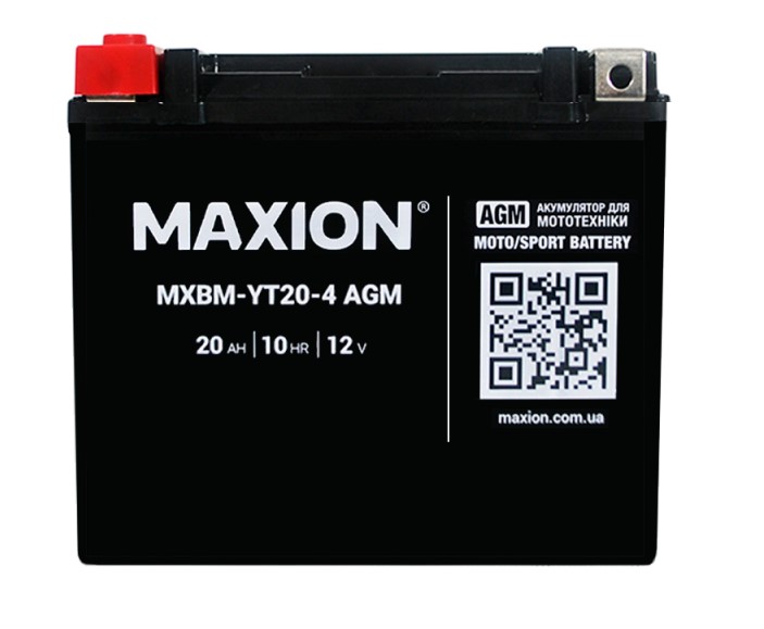 MOTO AGM MXBM-YT 20-4 MAXION (12V 20AH 290A) L+
