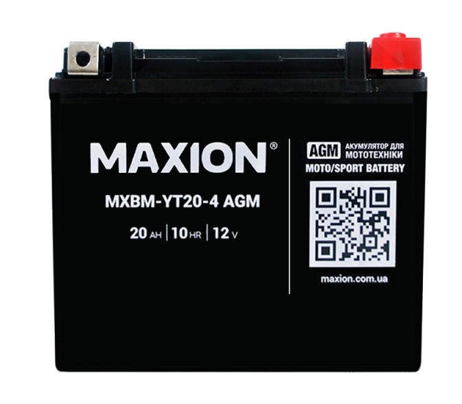 MOTO AGM MXBM-YT 20L-4 MAXION (12V 20AH 290A) R+