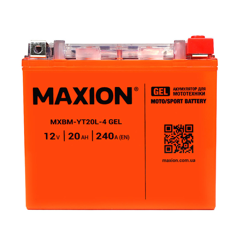 MOTO MXBM-YT 20L-4 GEL MAXION 12V 20AН 290А