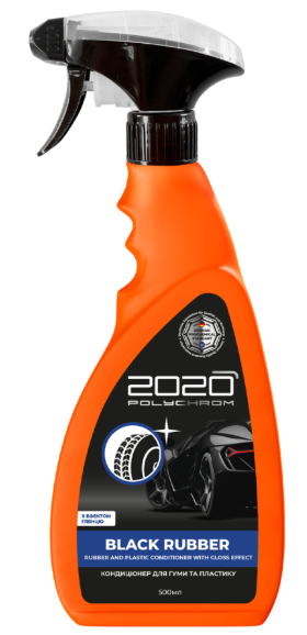 Polychrom 2020 Кондиціонер для гуми та пластику з ефектом глянцю "BLACK RUBBER", 500 мл