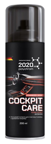 Polychrom 2020 Глянцевий поліроль для пластику Полуниця  "COCKPIT CARE ", 200 мл