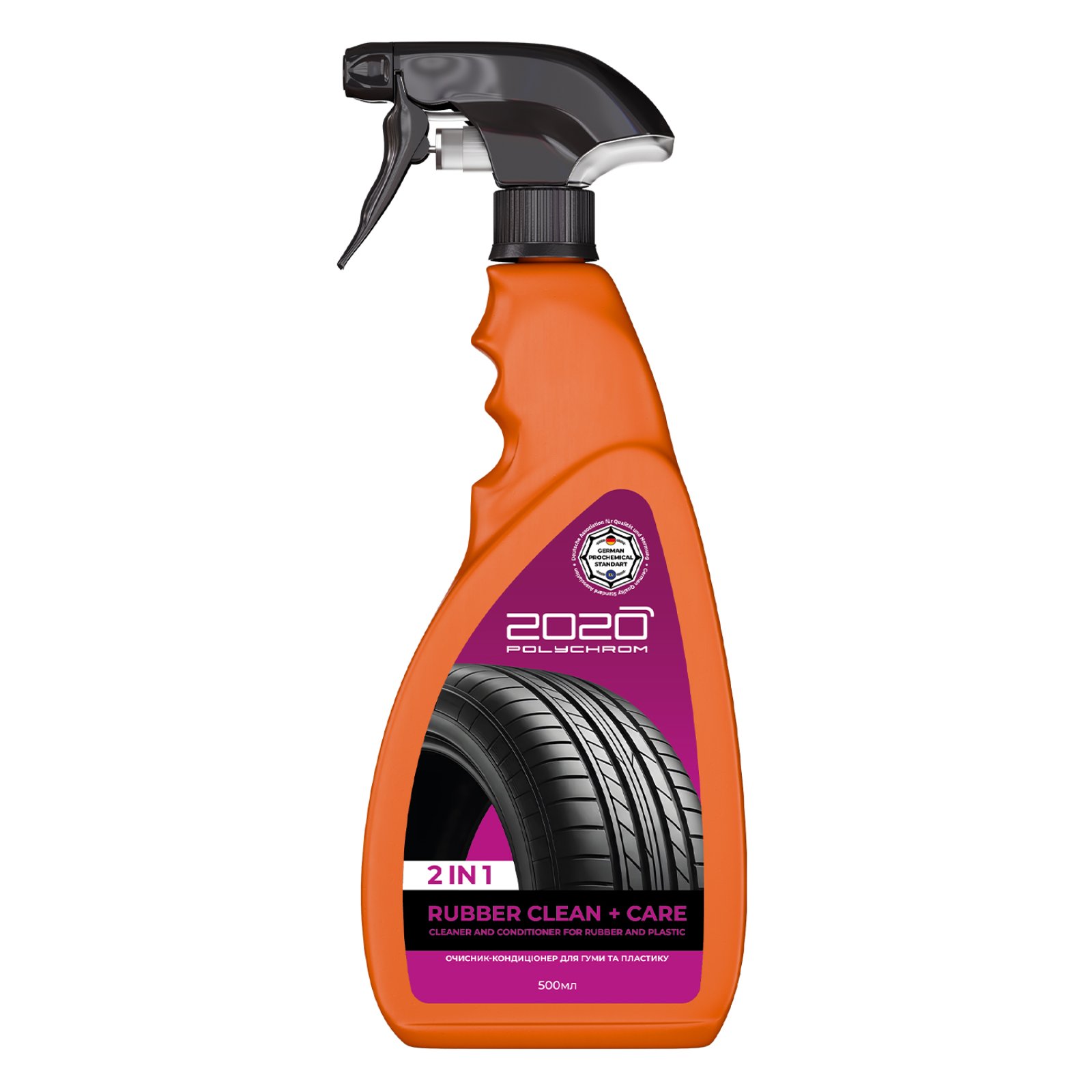 Polychrom 2020 Очисник-кондиціонер для гуми та пластику RUBBER CLEAN+CARE 500 мл