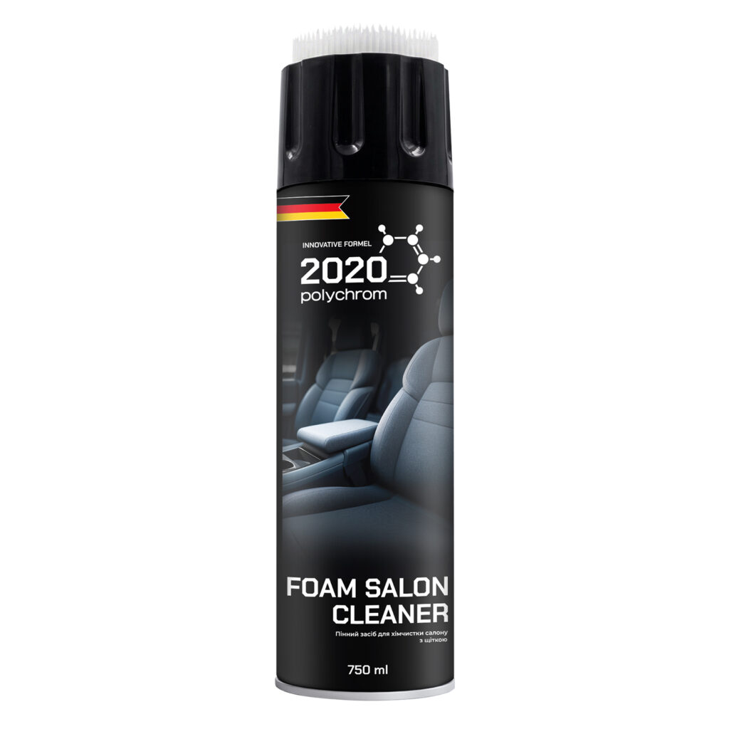 Polychrom 2020 Пінний засіб для хімчиски салону  з щіткою " FOAM SALON CLEANER  750 мл (АЕРОЗОЛЬ)