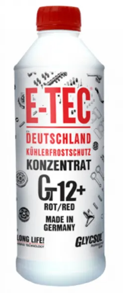 E-TEC Антифриз КОНЦЕНТРАТ Gt12+ Glycsol кан. п/е  1,5 л. ЧЕРВОНИЙ