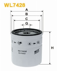 WIX Фільтр масляний WL 7428