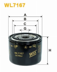WIX Фільтр масляний WL 7167