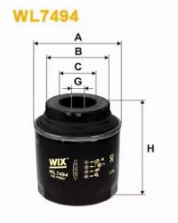 WIX Фільтр масляний WL 7494
